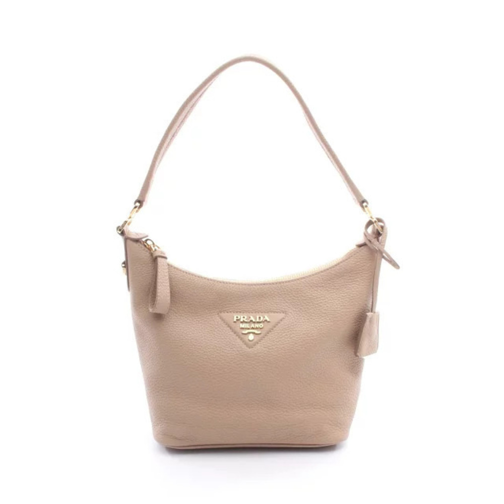 Prada Metal Leather Shoulder Bag Pink